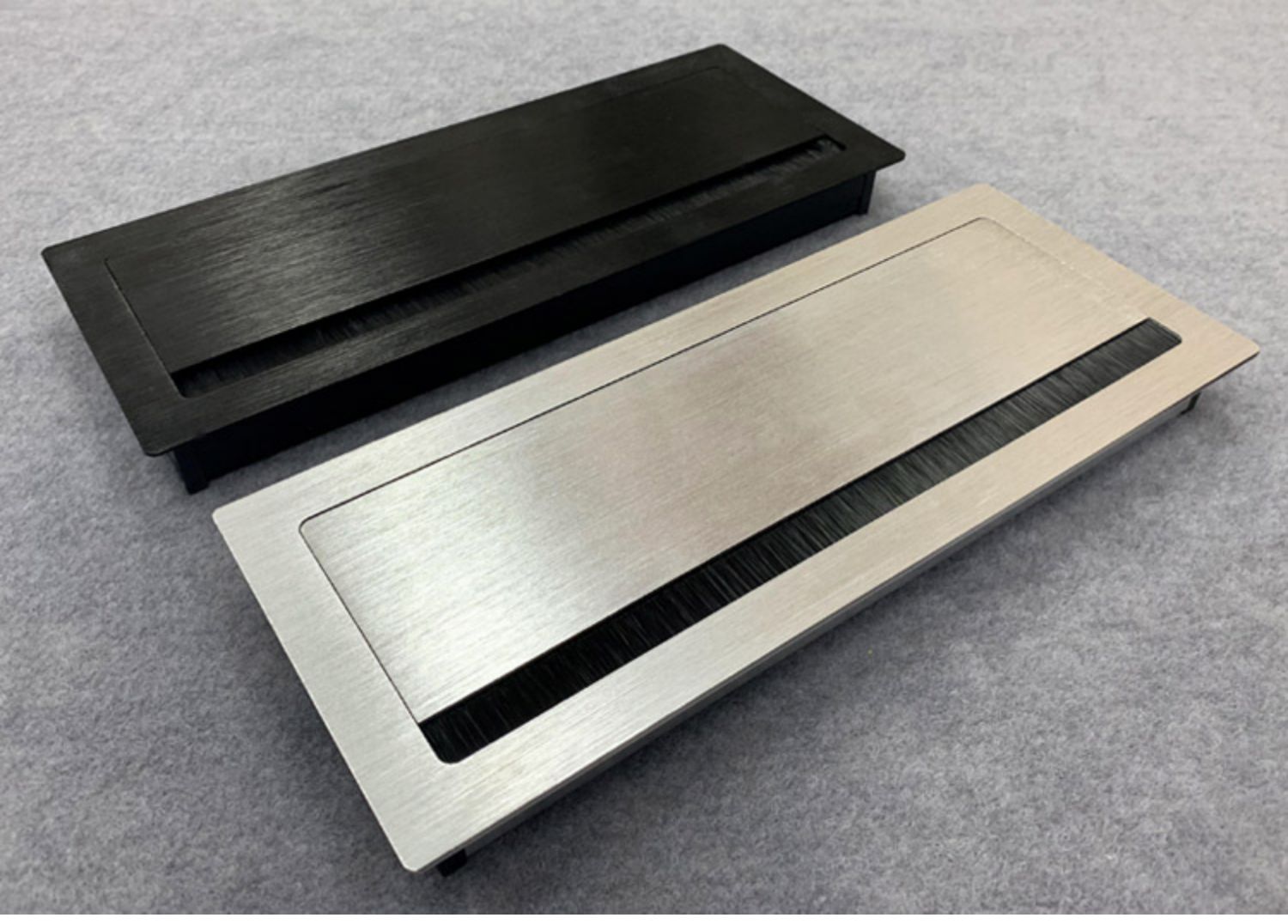 办公桌穿线孔盖板桌面过线装饰盖阻尼缓冲电脑会议桌长方形穿线盒