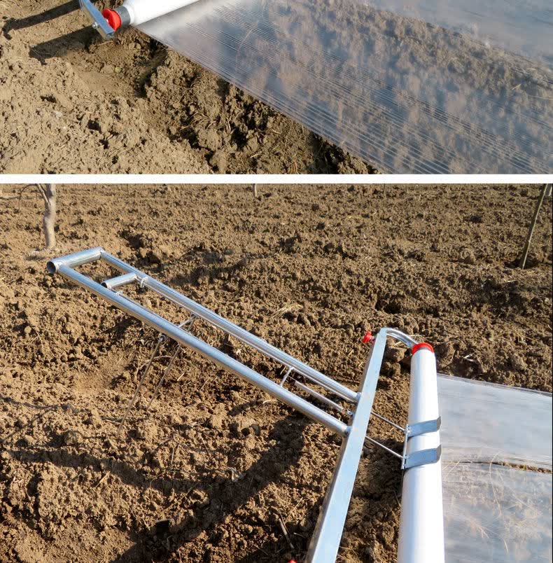 农用盖地膜工具手拉式覆膜机覆膜器铺膜机地膜覆盖机人工铺膜工具麦桑