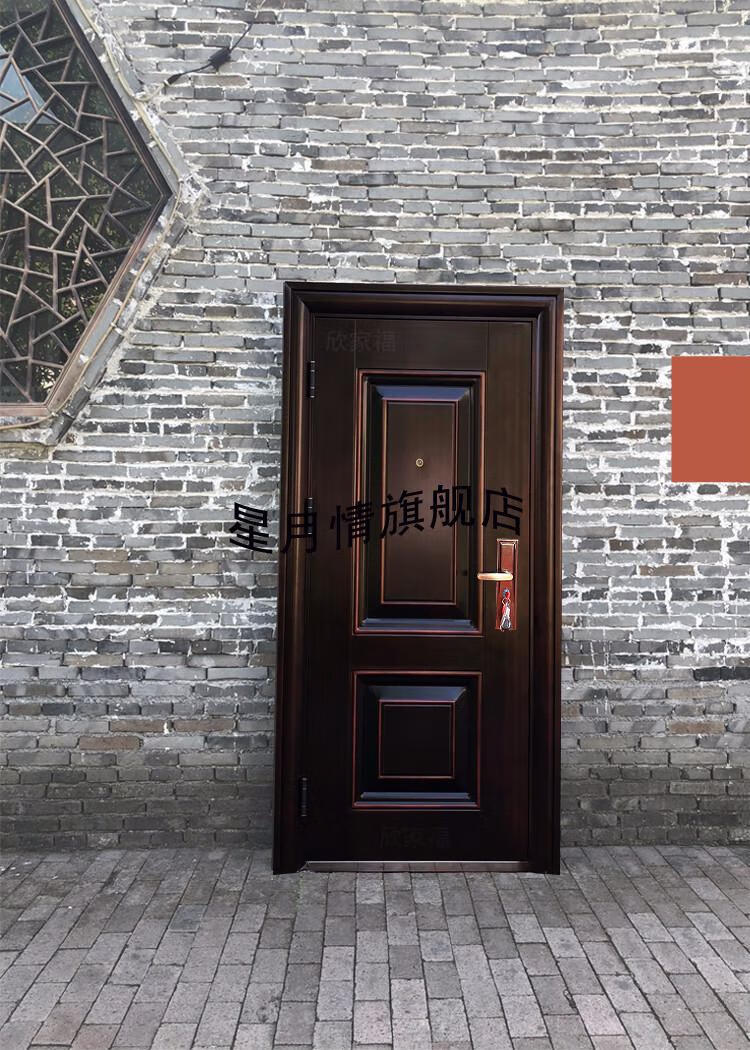 防盗门气窗腰头安全入户家用车库真铜仿铜工程户外防晒出租房门带气窗