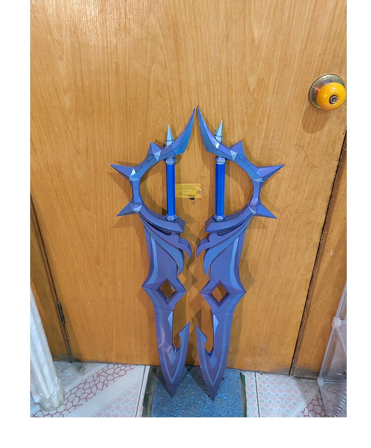 1 原神单手剑1:1可手持天空之剑纸模型cosplay周边道具diy手工 无锋剑