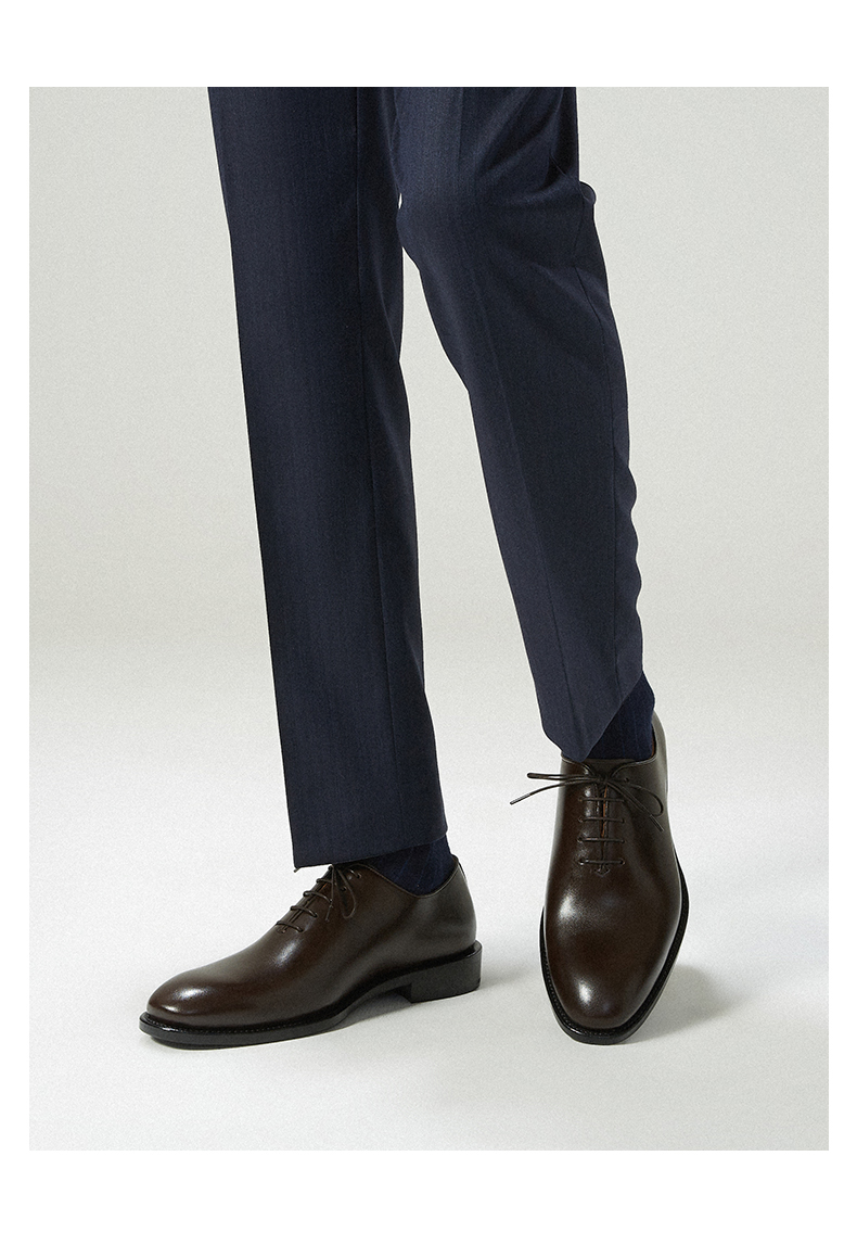 truffaut手工固特异整张皮商务正装英伦风皮鞋真皮牛津鞋男舒适透气夏