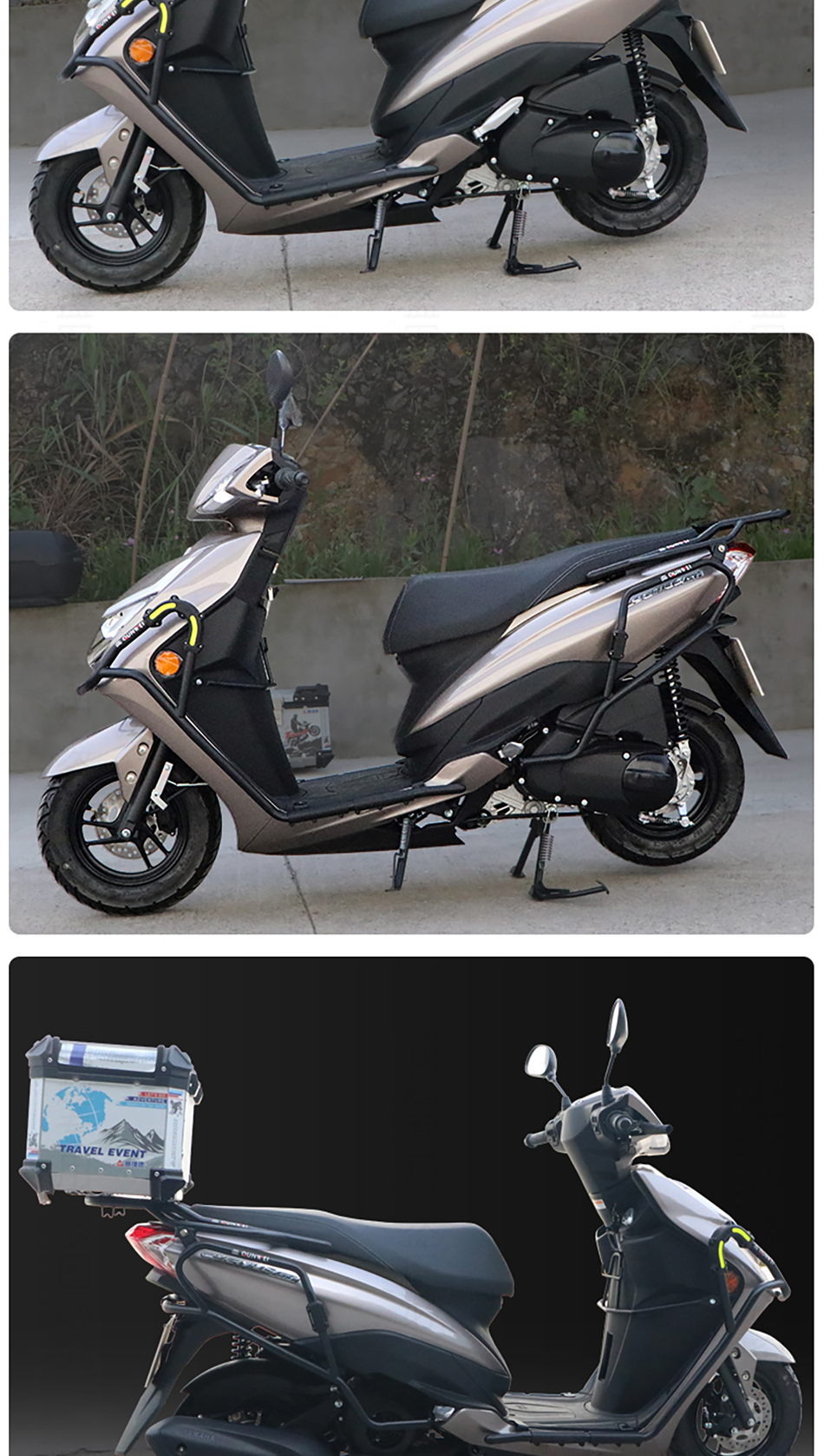 適用雅馬哈賽鷹125保險槓防撞防摔護槓jym125t-2c改裝摩托車後尾貨架