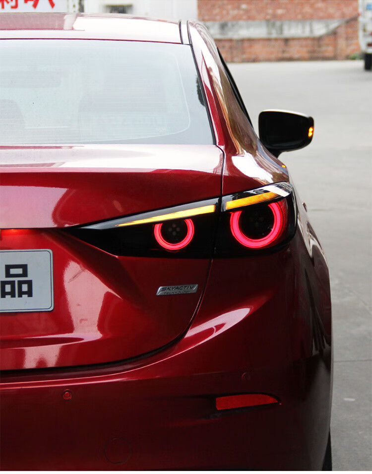 昂克赛拉尾灯总成 马自达3改装日版三厢昂科塞拉尾灯led流光转向 日版