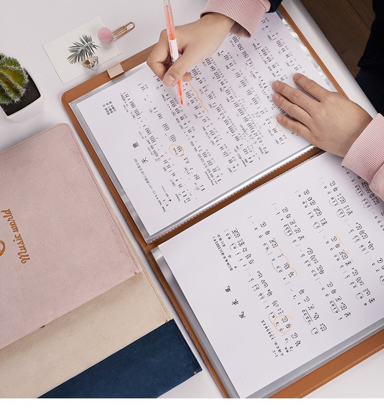 乐谱夹文件夹透明插页式钢琴谱夹子歌谱吉他活页谱子曲谱夹册古筝架子