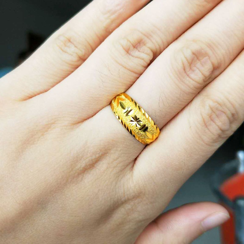 老鳯祥同款黄金戒指999足金男女款戒子满天星金纯金饰品真金首饰妈妈