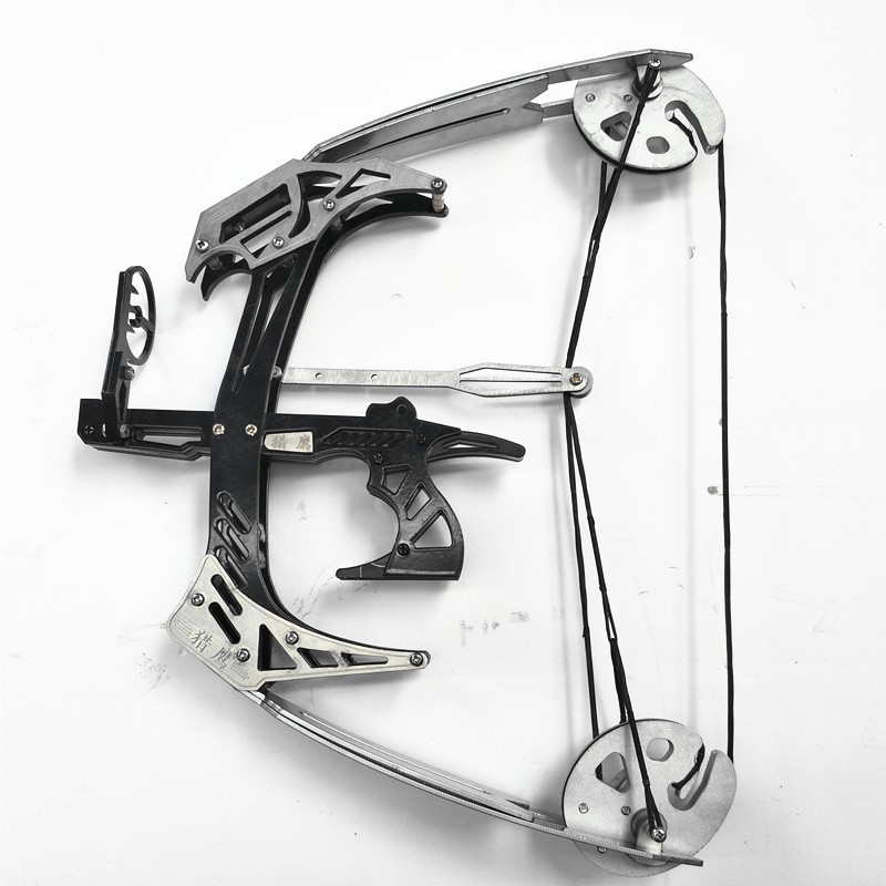 驽弓十字驽猎弓小型小号车载迷你室内家用户外运动三角金属滑轮弓40磅