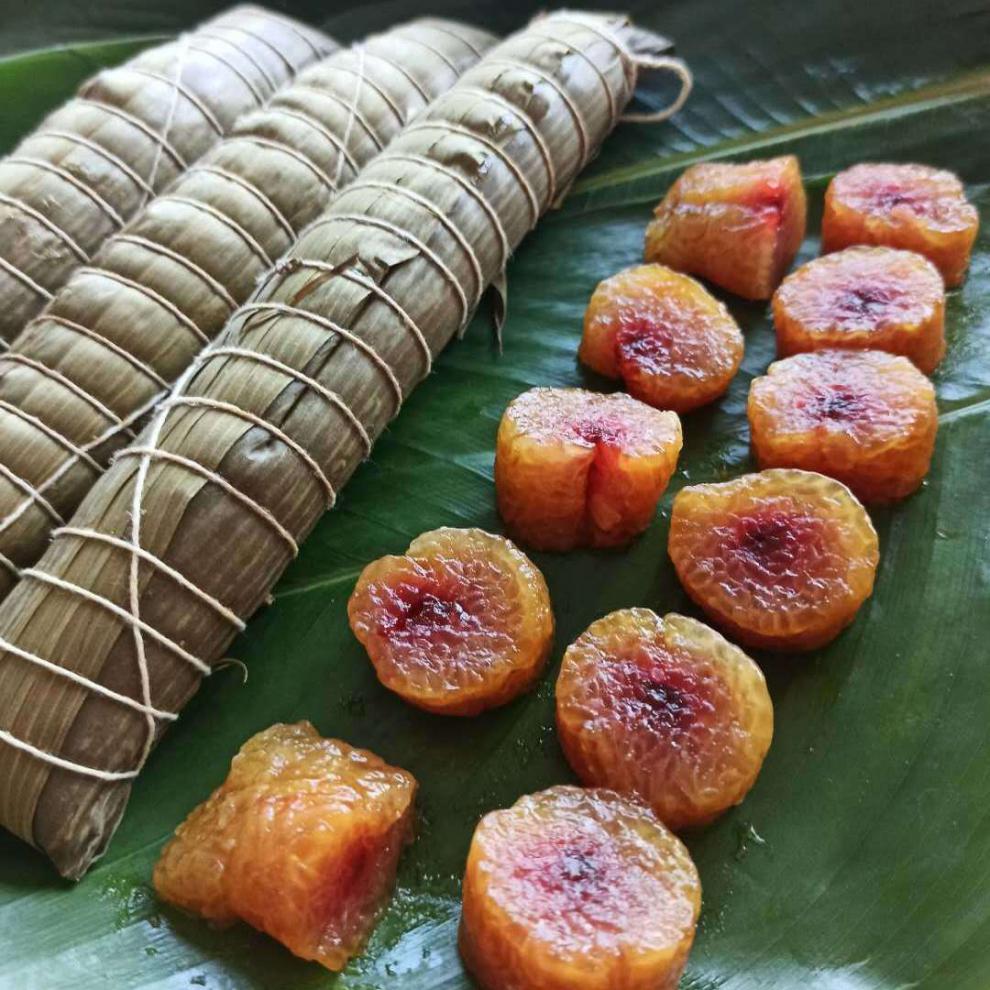 苏木灰水粽长条凉粽沾糖草木灰端午节粽子120克条斋粽广西特产15条