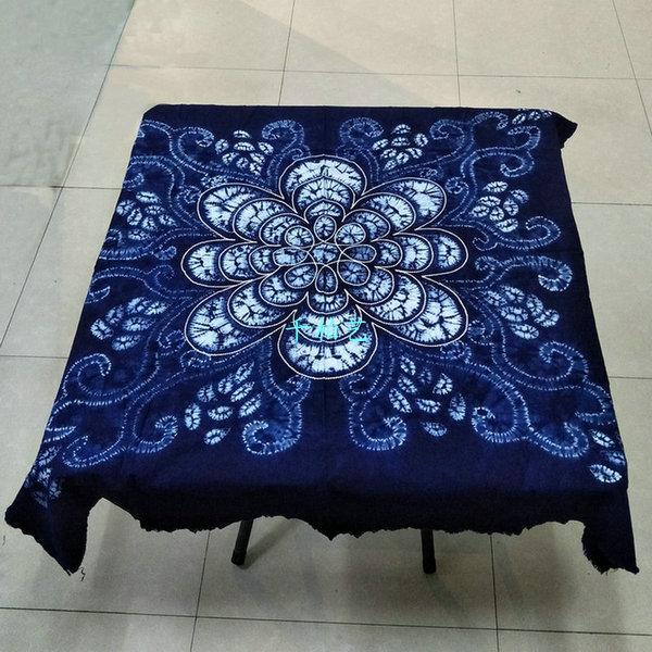 少数民族风情云南大理白族扎染布装饰布土布四方桌布体验艺术魅力 图4