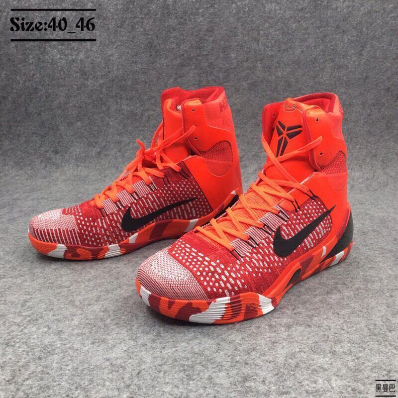 科比9代篮球鞋编织战靴kobe高帮zk9精英版运动鞋实战黑人月圣诞节