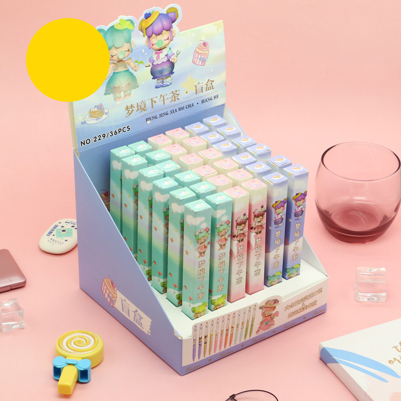 梦境下午茶盲盒笔囡茜的梦境下午茶盲盒笔学生用网红按动中笔.