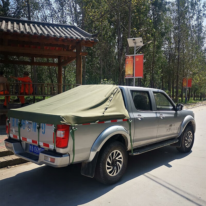 适用于江铃宝典域虎3579大通t60t70皮卡车后箱盖帐篷防水帆布雨棚后