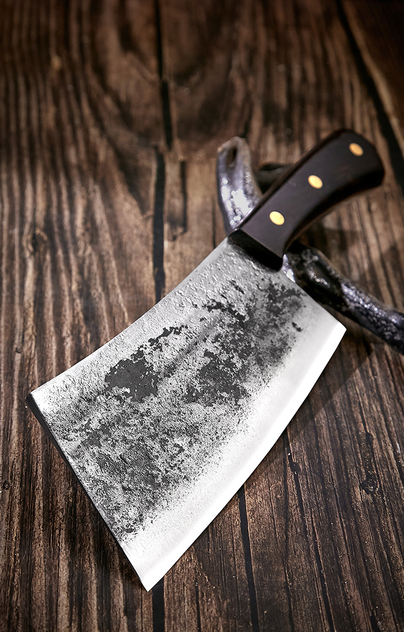 楚家刀菜刀家用手工锻打斩鸡鸭鹅两用文武刀老式夹钢刀具厨房锋利