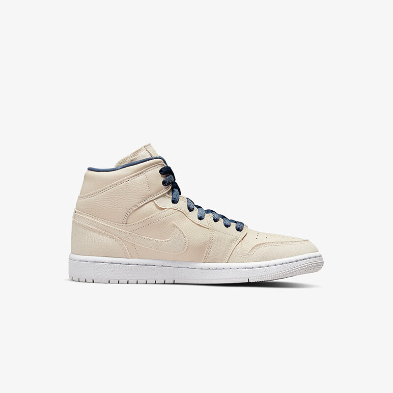 nike旗舰官方店女鞋air jordan 1 mid aj1米白复古中帮篮球鞋dm9126