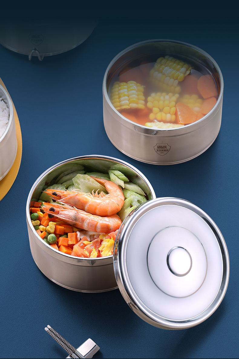 好厨夫hocuf不锈钢保温提篮多层保温饭盒学生便当盒大容量保温桶防溢