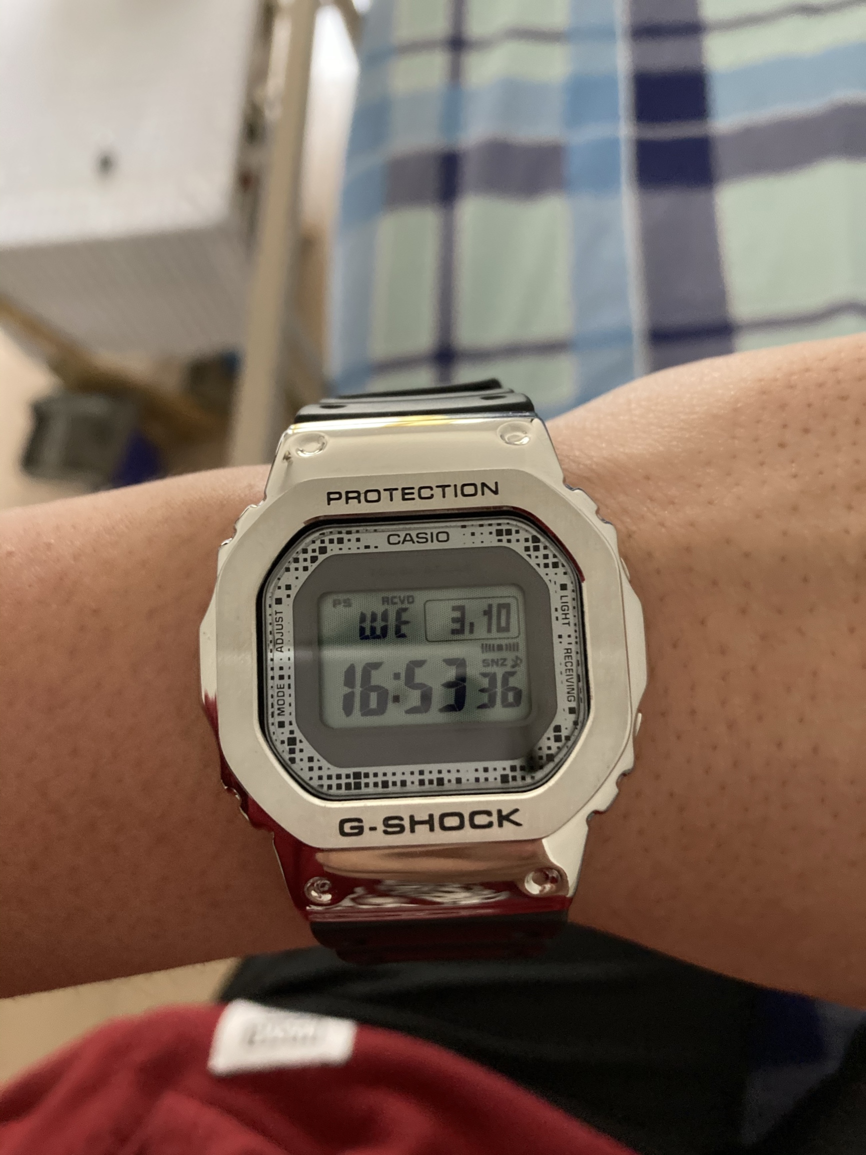 改装dw5600gw5610不锈钢金属表壳表带gwb5600黑色套装表壳表带5600mm