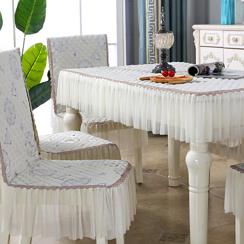餐椅座套北欧餐桌椅子套罩一体坐垫长方形家用四季通用连体餐桌布椅套