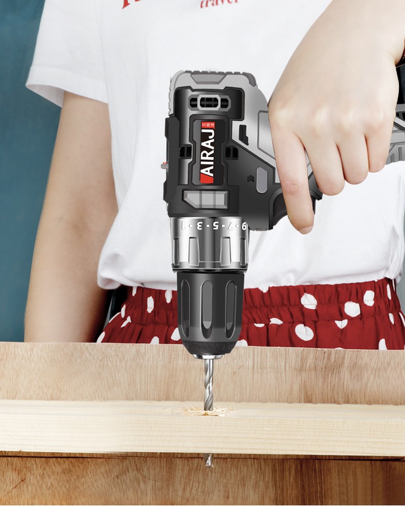 【艾瑞泽128tv】艾瑞泽 无刷电机128tv大动力充电式手电钻家用充电钻