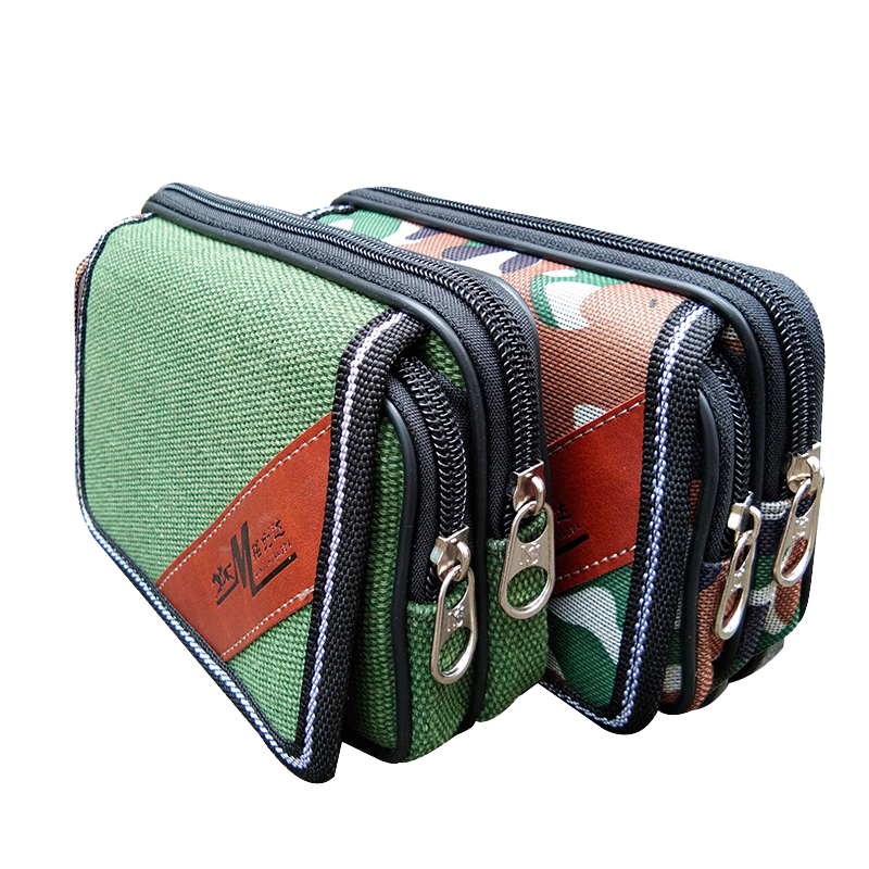 手机袋挂腰防水 多功能帆布手机包男腰包穿皮带腰防水手机套挂腰包