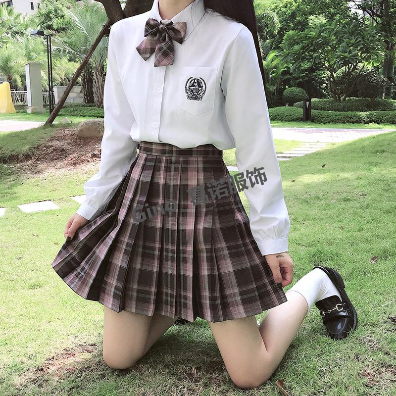 jk制服正品全套学院风高中生胖mm夏装版裙套装日系校服女学生夏季百褶