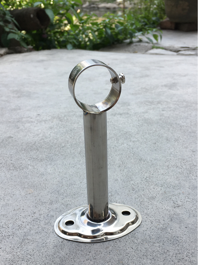 固定式晾衣杆底座加厚304不锈钢阳台吊座配件晾衣架吊杆墙顶吊托22x