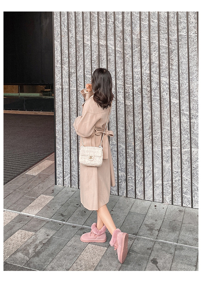 百搭雪地靴女平底短靴面包鞋保暖棉鞋 【栗色】[hg19wi36-xt382ls] 37