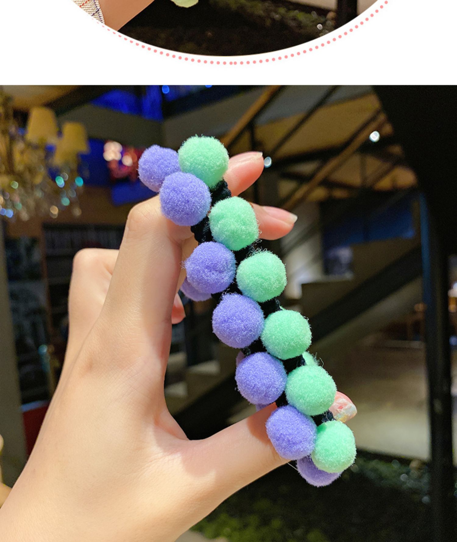 彩色球球发绳女童宝宝可爱发圈小女孩扎头发皮筋不伤发丸子头饰品 1