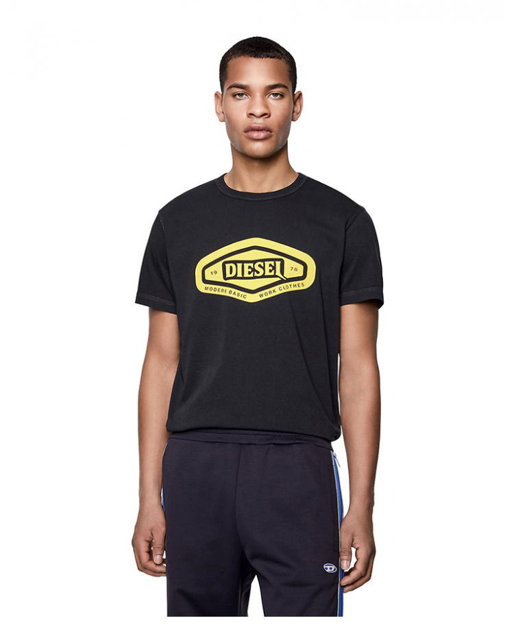 diesel迪赛2022春夏新品男士休闲时尚修身印花短袖t恤a057320pita9xxm