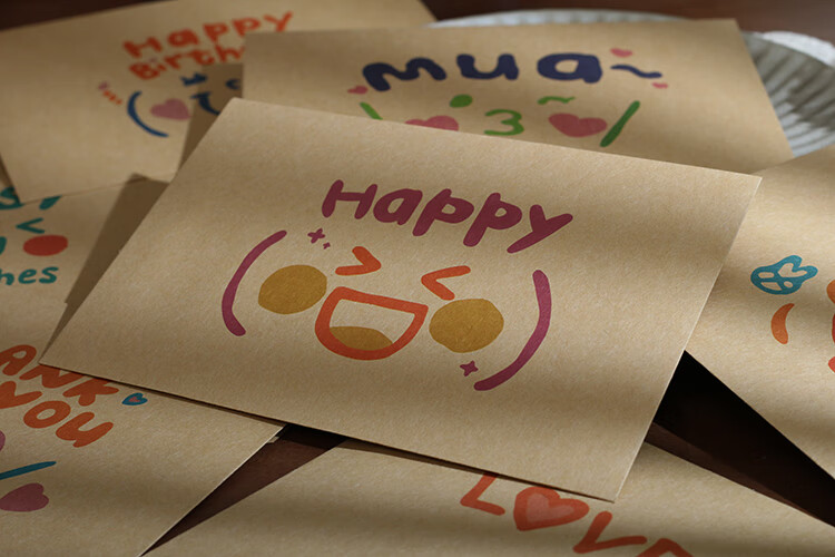 2022新款情书信纸可爱表情浪漫信纸信封套装卡通纯白创意横线表白书写