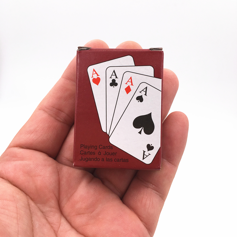 迷你扑克牌儿童创意可爱小号袖珍学生玩具子游戏扑克卡纸牌 红色1副