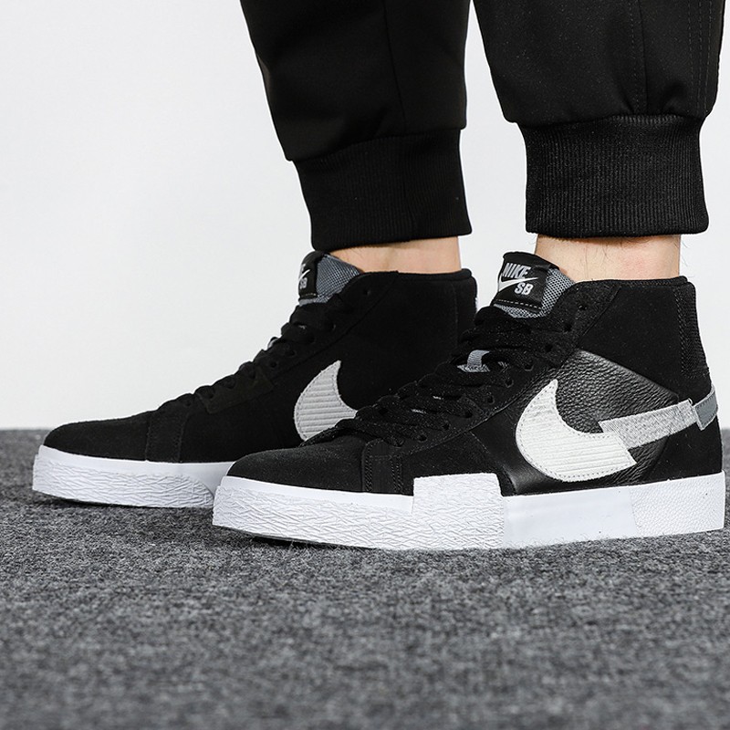 耐克nike sb zoom blazer mid开拓者马赛克拼接断勾女鞋休闲鞋板鞋男