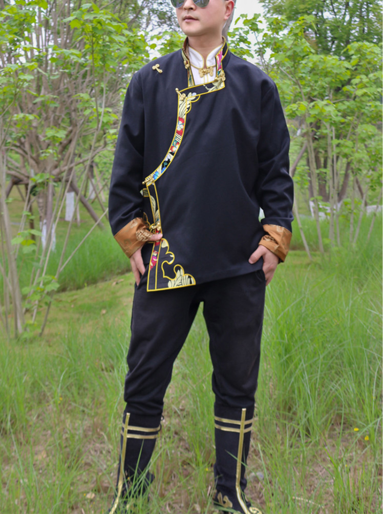藏族服装男新款藏式外套藏装西藏民族风休闲藏袍式藏服舞台演出服