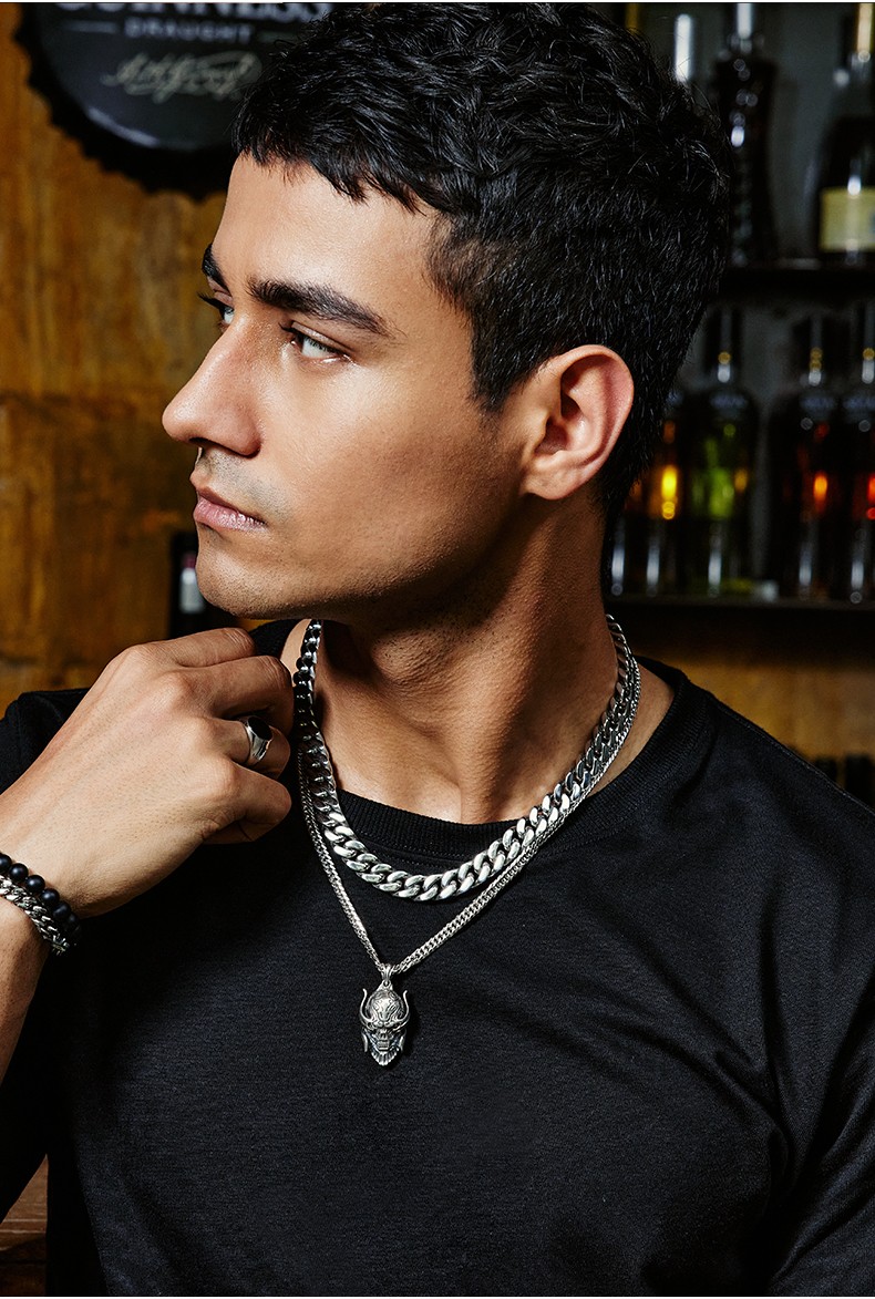 【官方旗舰】骁珑ideagemer 古巴项链男钛钢素链古巴链时尚饰品潮流