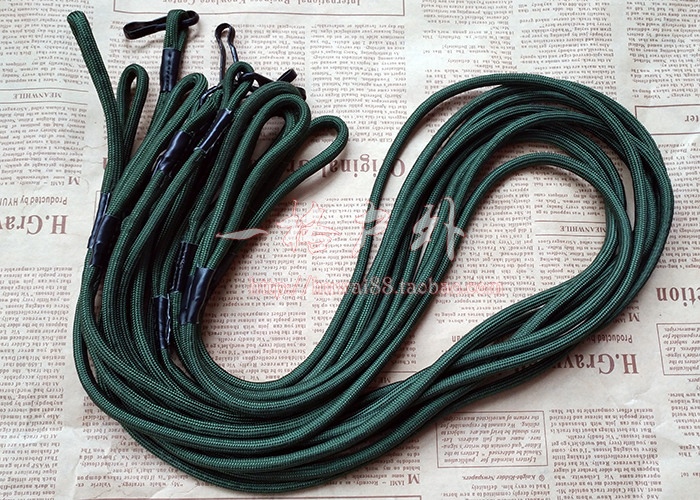 枪绳老式钥匙绳子防丢男腰挂防丢复古钥匙链枪黑色纲绳军绿色怀旧绿色