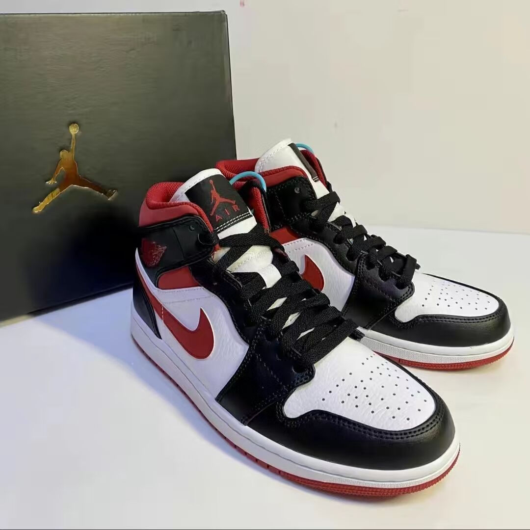 【官方旗舰】高品质air 乔1 aj1酒红脚趾白黑红男女中帮篮球鞋运动