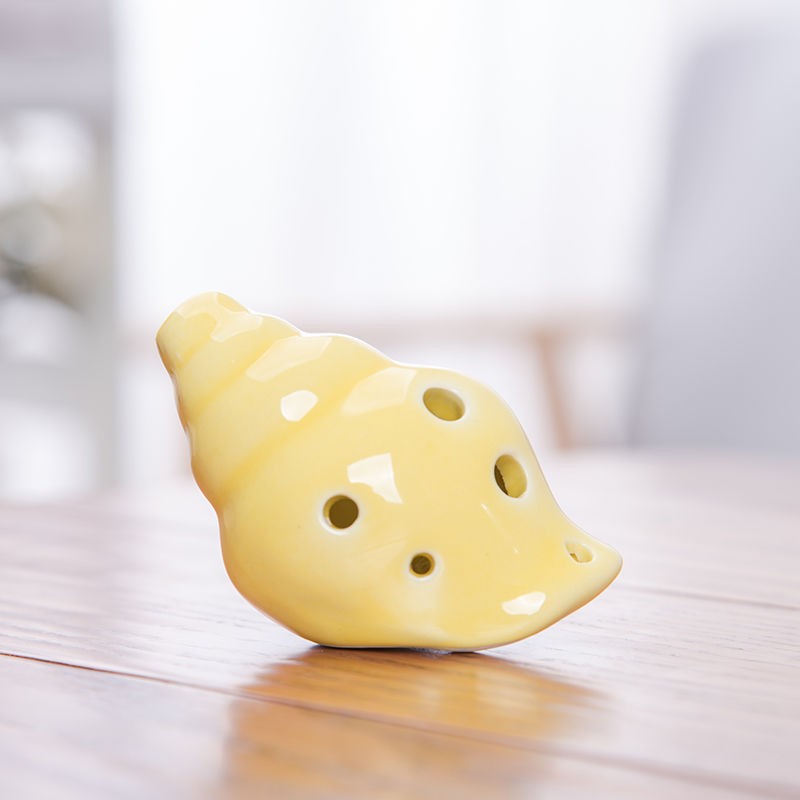 初学入门6孔陶笛学生初学乐器卡通海螺儿童早教中音c调六孔埙玩具毕业