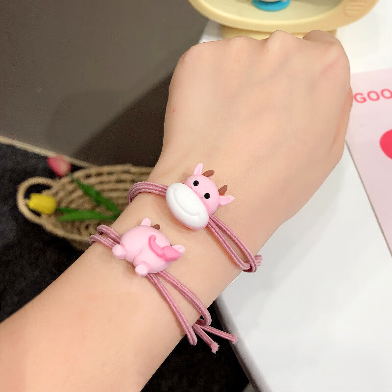 磁铁相吸闺蜜情侣手链一对网红小皮筋手绳女可爱送男朋友21奔跑兔子一