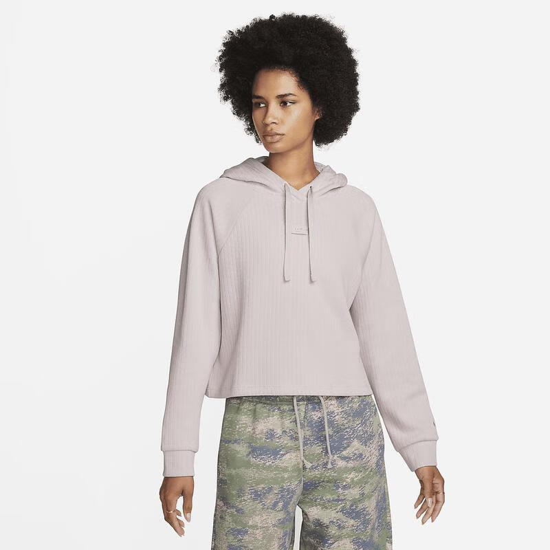 sportswear 女士简约舒适运动休闲卫衣连帽套头衫 barely rose-699 xs