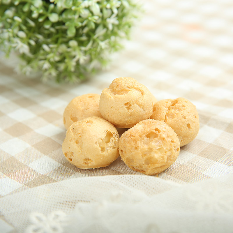 泡芙球形夹心饼干铝箔小包23袋约500g牛奶味巧克力味休闲零食 随机