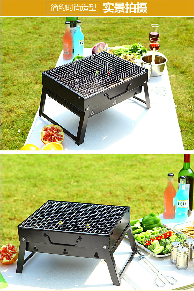 美国tfo户外烧烤架折叠便携木炭碳烧烤炉户外烧烤炉木炭烤炉黑色