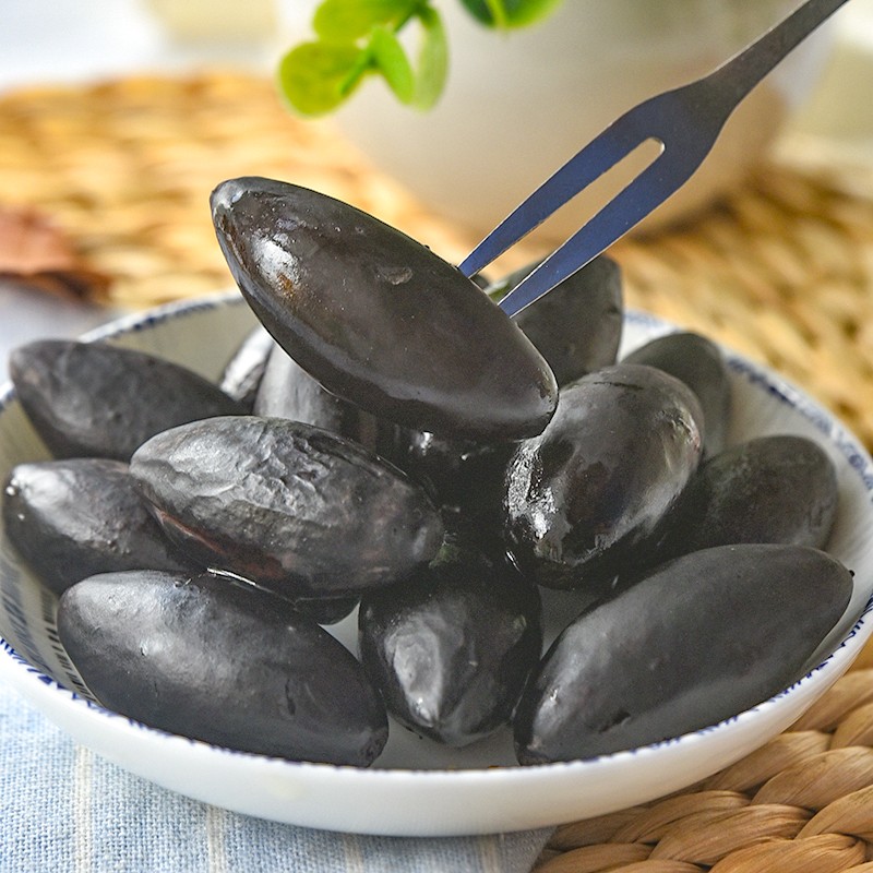 乌榄下饭菜 锦裕乌榄 榄角广东黑榄腌制橄榄咸菜整颗黑榄果即食乌榄角