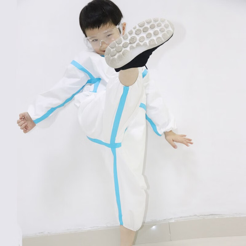现货儿童防护服连体全身带帽无尘隔离服可重复多次使用小孩防护衣部分
