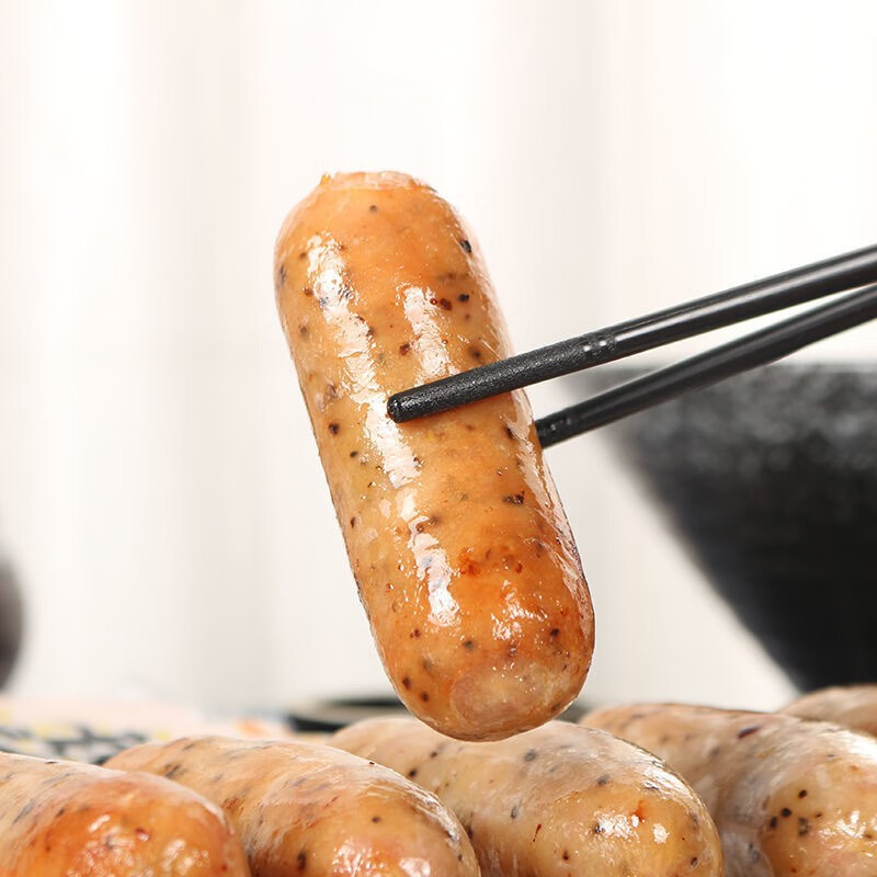 严选好物印迹火山石烤肠纯肉烤肠台式热狗冷冻半成品烤箱空气炸锅香肠