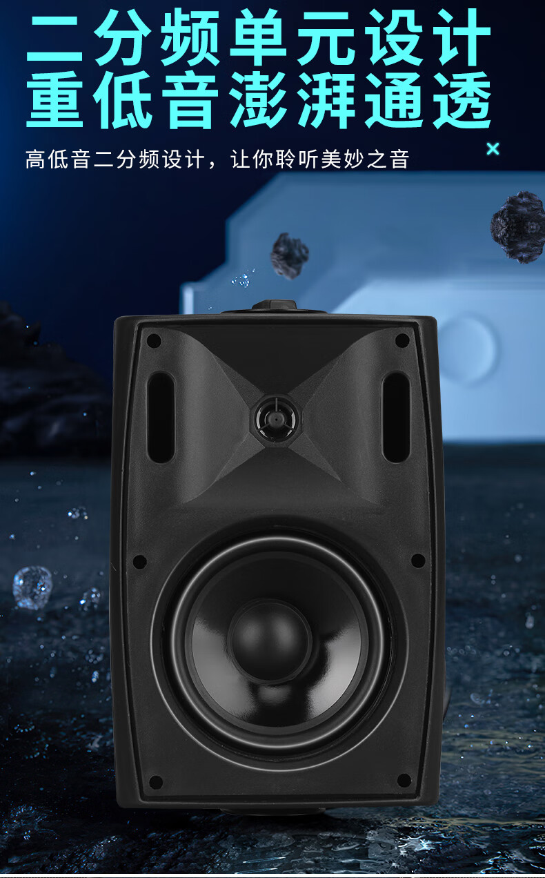 爱步者(aibuz) 壁挂式音响挂壁音箱超市店铺餐厅背景音乐吸顶吊顶喇叭