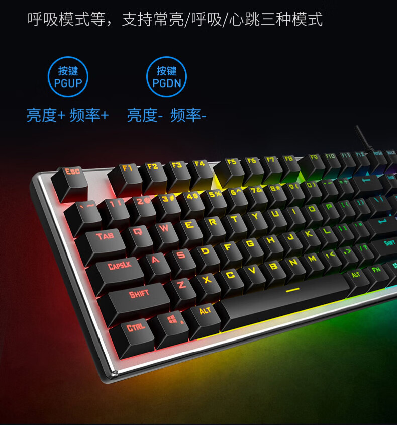 惠普(hp)hp/惠普k500 有线机械手感键盘台式电脑外接办公电竞游戏鼠标