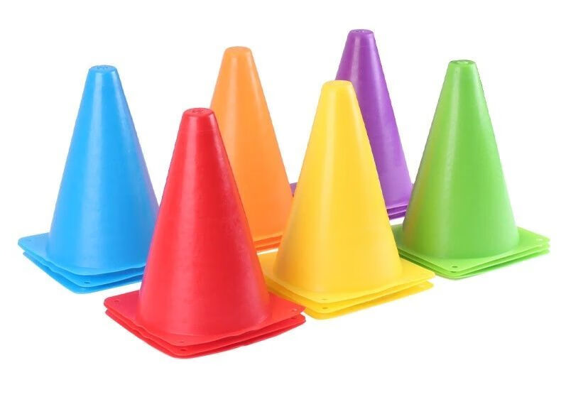 足球训练器材标志桶障碍物 障碍桶雪糕筒 校园篮球跆拳道训练装备 蓝5