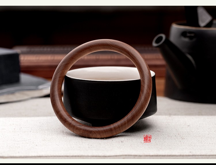 顶妃印度老山檀香手镯黑肉老料贵妃镯手串手链檀木镯子圆环手环女士细