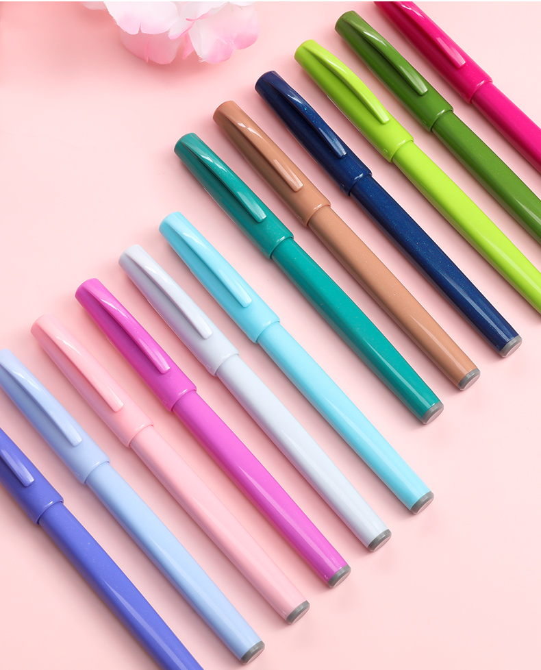 晨光秀秀软笔航海王甜品派对手账笔彩色记号笔记笔多色学生套装笔901v