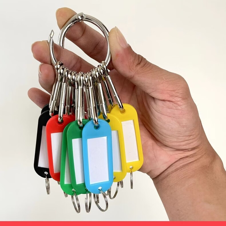 新升级钥匙串多挂包租婆钥匙串金属钥匙盘圆盘带标记牌中介锁匙扣收纳