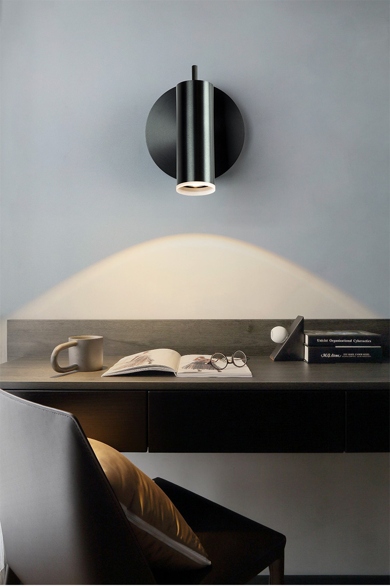 新特丽现代简约壁灯卧室床头阅读灯可调光斑角度追光者1312746w