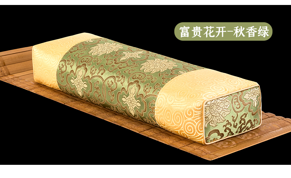 米初 中国风古代枕头花草枕芯复古长方形高枕荞麦皮荞麦壳舒睡草本